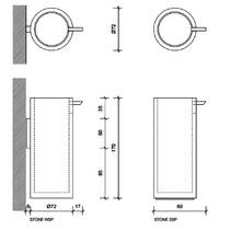 Дозатор для рідкого мила Decor Walther Stone 0972354 200 мл білий/хром, фото №3