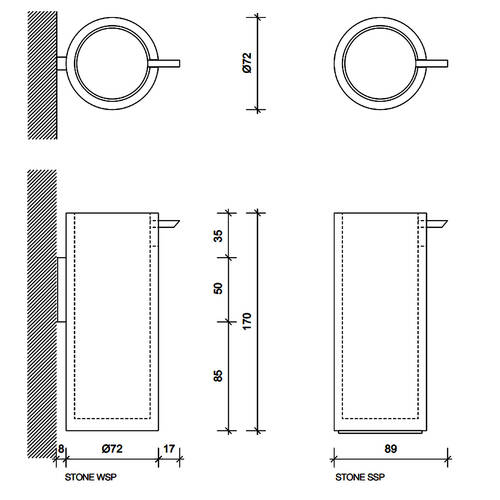 Дозатор для рідкого мила Decor Walther Stone 0972354 200 мл білий/хром, фото 3
