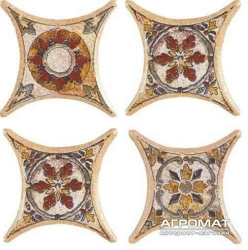 Вставка декоративная 4 Azulev Octogonal Estrella Tarancon Beige для пола 6,7x6,7 см, фото 1