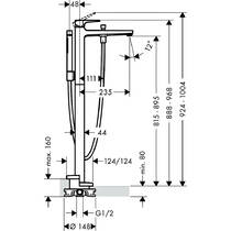 Смеситель для ванны Hansgrohe Metropol 32532000 напольный, хром, фото №2
