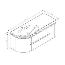 Тумба с раковиной Devit Fly 0022120 подвесная 116,5 см белый, фото №3