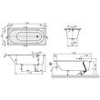 Ванна кварилова Villeroy&Boch Oberon BQ170OBE2V-01 170х75 см з ніжками, фото 2