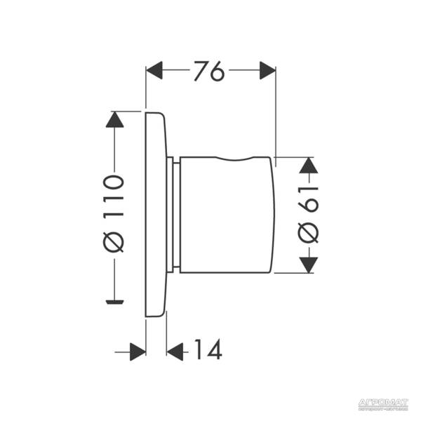 Запорный вентиль переключатель потоков Hansgrohe Quattro/Trio 15932000, фото 2