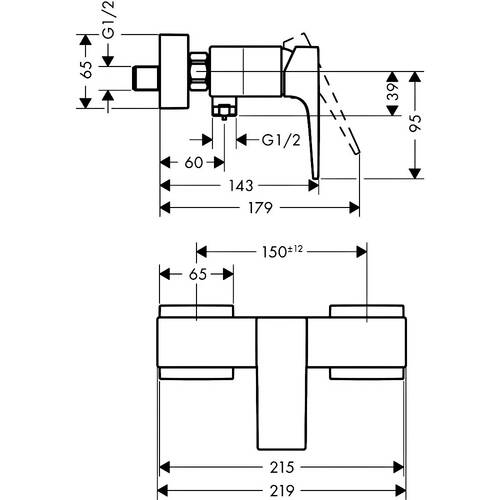 Змішувач для душу Hansgrohe Metropol 32560000 хром, фото 2