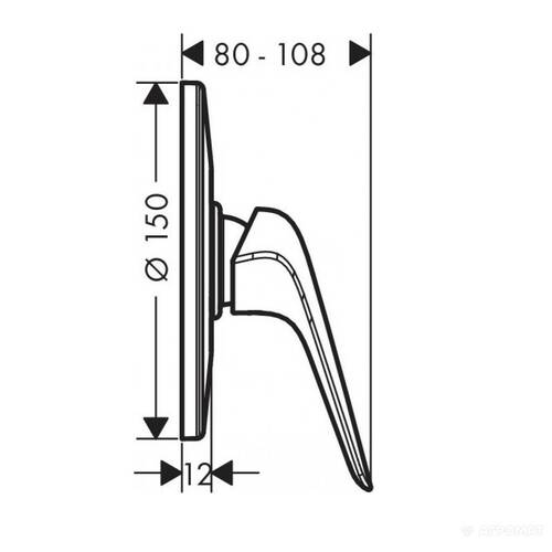 Змішувач прихованого монтажу для душу Hansgrohe Novus 71068000, фото 3