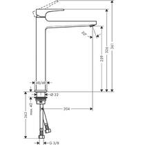 Смеситель для раковины Hansgrohe Metropol 74512000, фото №2