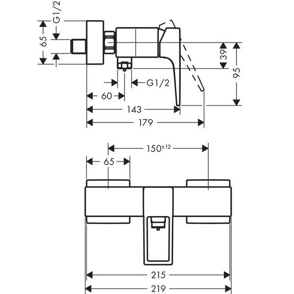 Змішувач для душу Hansgrohe Metropol 74560000, фото 2
