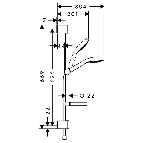 Душовий набір Hansgrohe Croma Select S 110 Vario 26566400 хром/білий, фото 3