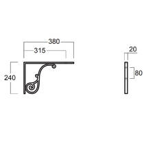 Кронштейн металевий Simas MNSAR білий (пара), фото №3