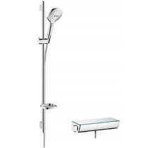 Змішувач для душу термостатичний Hansgrohe Raindance Select E 27039000 з душовим набором і штангою, хром, фото №1