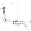Сифон для ванни Hansgrohe Exafill 58116180 подовжений для нестандартних ванн, фото 2