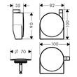 Накладка на сифон Hansgrohe Exafill 58117000 хром, фото 2