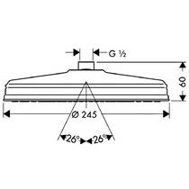 Верхний душ Axor Carlton 28474020 хром, фото №2