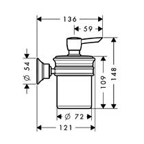 Дозатор для жидкого мыла Axor Montreux 42019140 с держателем, бронза матовый, фото №2