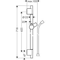 Душова штанга Hansgrohe Unica 28632000, фото №2