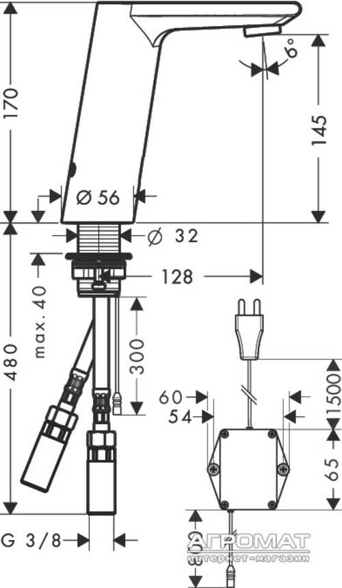 Смеситель для раковины Hansgrohe Metris S 31103000, фото 2