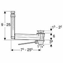 Система скрытого слива/перелива Geberit Clou 152.018.00.1 с рычажным механизмом, фото №2