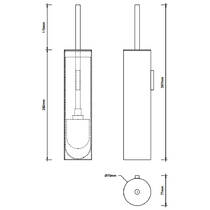 Щітка для унітаза Decor Walther Mikado MK WBG 0521360 чорний матовий, фото №2