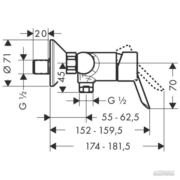 Змішувач для душу Hansgrohe Focus S 31762000, фото 2
