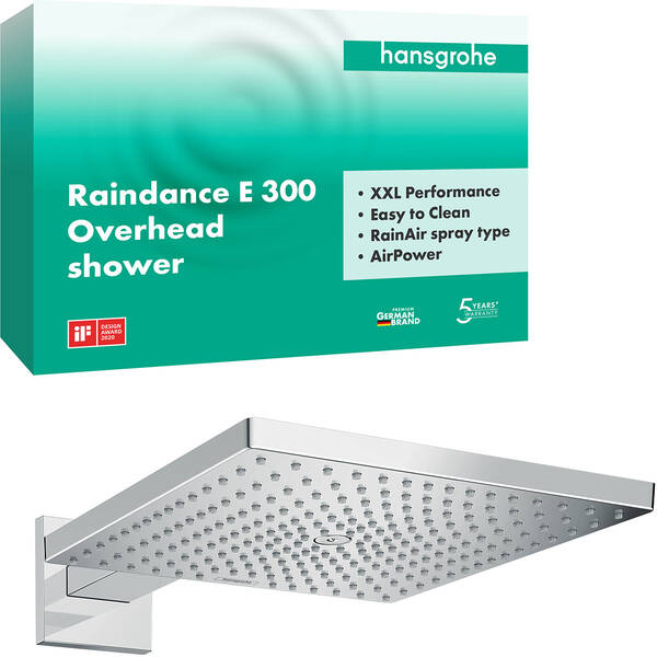 Верхній душ Hansgrohe Raindance E 26238000 300 мм, фото 2