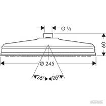 Верхний душ Axor Carlton 28474000, фото №2