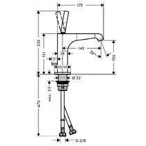 Змішувач для раковини Axor Citterio E 36100800 сталевий, фото №2