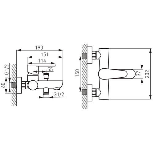 Смеситель для ванны Ferro Algeo BAG1, фото 3