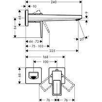 Змішувач прихованого монтажу для раковини Hansgrohe Metropol 74526000 хром, фото №2