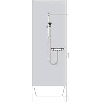 Змішувач для душу термостатичний Hansgrohe Croma Select E Vario Combi 27082400 з душовим набором і штангою, хром, фото №3