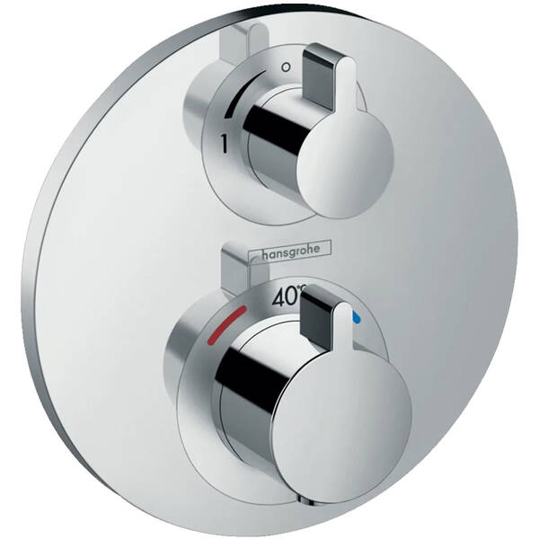 Змішувач прихованого монтажу для душу Hansgrohe Ecostat S 15757000 з термостатом, на 1 функцію, хром, фото 1