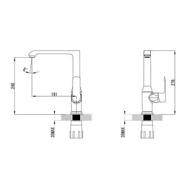 Змішувач для кухні Primera Taho 10100024, фото 2