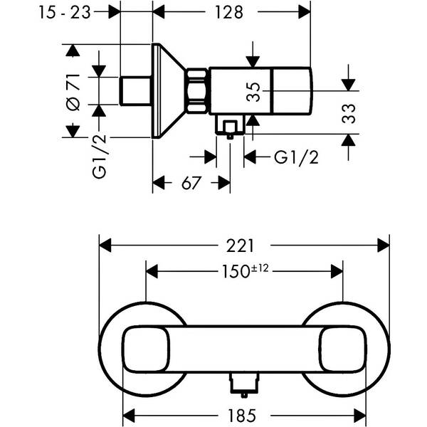 Змішувач для душу Hansgrohe Logis 71263000 хром, фото 2