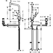 Смеситель для кухни Hansgrohe Metris Select M71 73806000 хром, фото №2