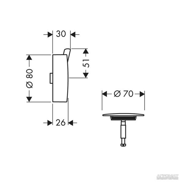 Накладка на сифон Hansgrohe Flexaplus 58186000 хром, фото 2