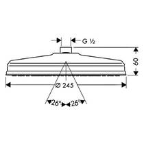 Верхний душ Axor Carlton 28474250 золото матовый, фото №2