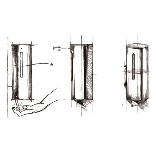 Дозатор для рідкого мила Langberger Be Free 2372169 з кріпленням Lift & Clean хром, фото 3