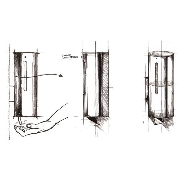Дозатор для рідкого мила Langberger Be Free 2372169 з кріпленням Lift & Clean хром, фото 3