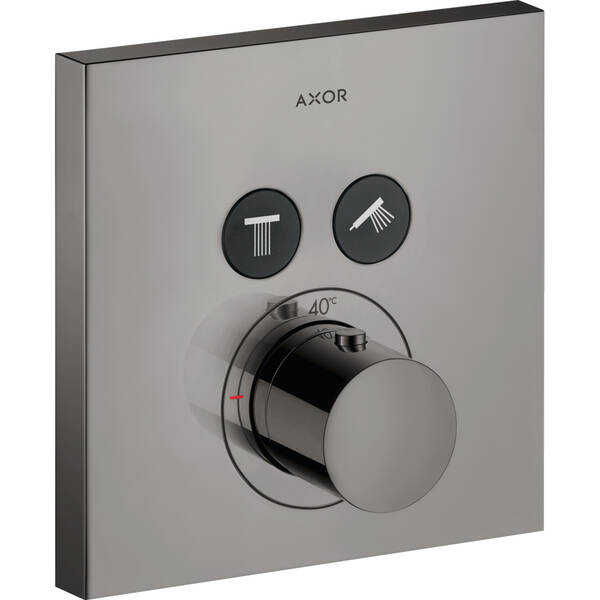 Смеситель скрытого монтажа Axor ShowerSolutions 36715330 с термостатом, черный хром матовый, фото 1
