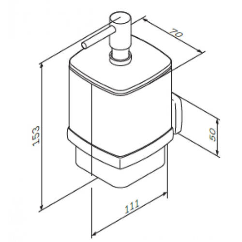 Дозатор для жидкого мыла Am.Pm Gem A9036900 с держателем хром/белый, фото 8
