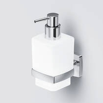 Дозатор для жидкого мыла Am.Pm Gem A9036900 с держателем хром/белый, фото №3