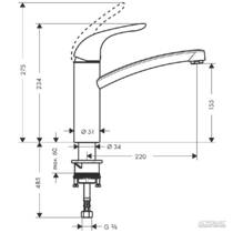 Смеситель для кухни Hansgrohe Focus E 31780000, фото №2