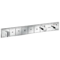 Смеситель скрытого монтажа для душа Hansgrohe RainSelect 15358000 с термостатом, на 5 функций, хром, фото №1