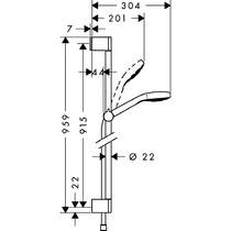 Душовий набір Hansgrohe Croma Select S Vario 26572400 хром/білий, фото №2