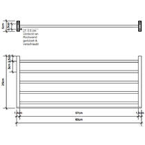 Тримач для рушників Decor Walther Brick BK HTA 0593500 хром, фото №2