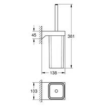 Щітка для унітаза Grohe Selection Cube 40857000 з тримачем, хром, фото №2