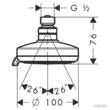 Верхній душ Hansgrohe Croma 27443000, фото 2