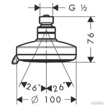 Верхний душ Hansgrohe Croma 27443000, фото №2