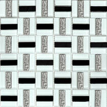 Мозаїка Grand Kerama 1077 Тріно Чорно-Біла 30х30 см, фото №1