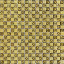 Мозаика Grand Kerama 443 Шахматка Рельефный Золото-Золотой Песок 30х30 см, фото №1
