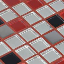 Мозаїка Grand Kerama 458 Мікс білий, червоний, чорний, платина 30х30 см, фото №2